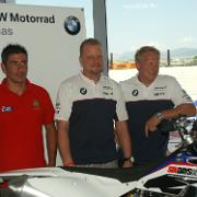 BMW Motorrad Motosport team. Agra, Tiainen, Eriksson.