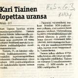 2004 Karin ajouran lopetus