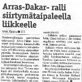 Vuoden 2002 Dakar. Julkaistu 29.12.2001